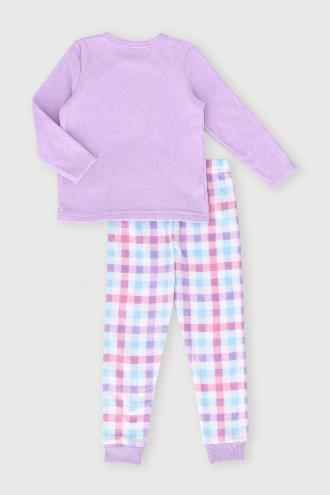 Pre-Girls Check Bunny Sleep Set - Lilac