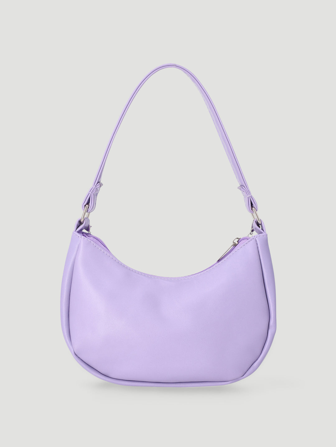 Girls Chain Half Moon Shoulder Bag - Lilac