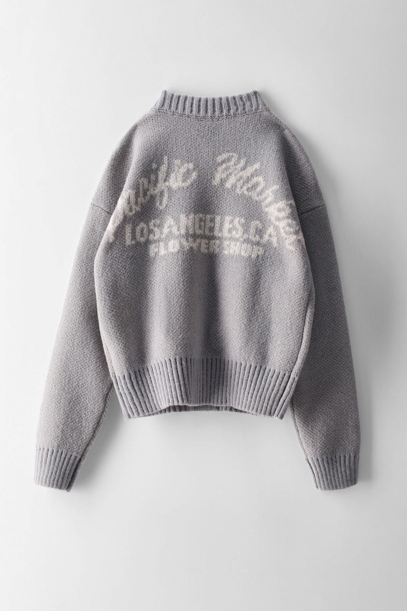 Girls Flower Market Embroidered Slogan Cardigan - Grey Melange