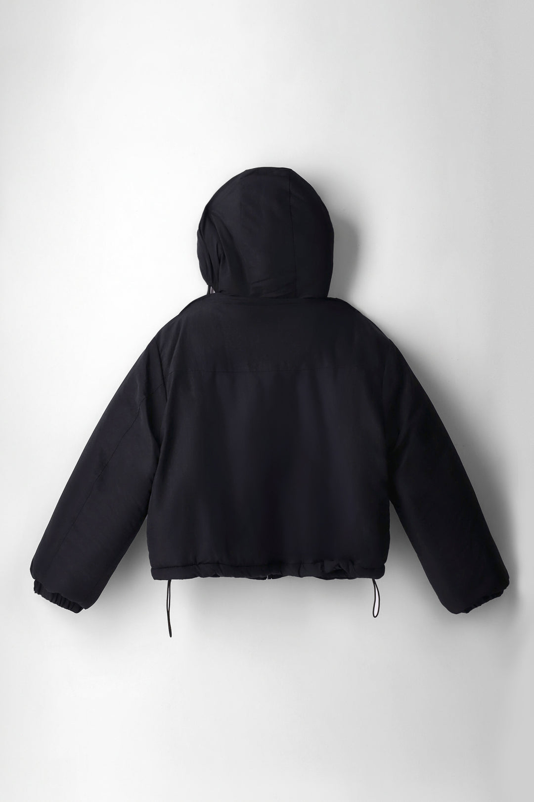 Girls Hooded Loose Fit Parker - Black