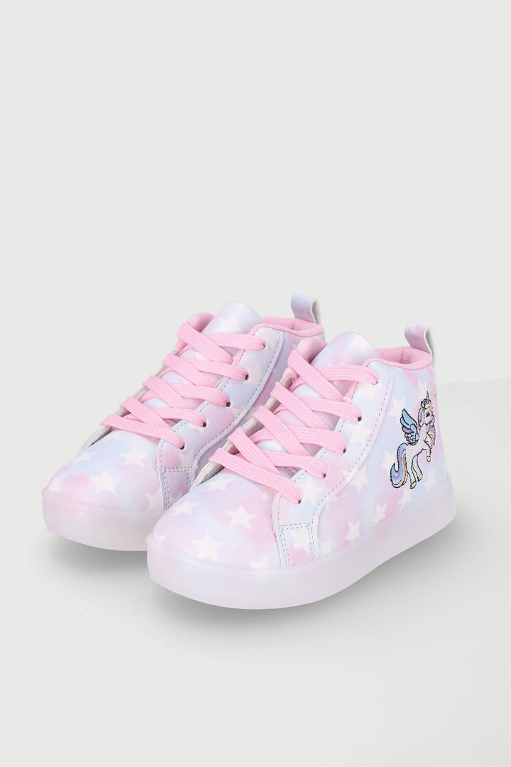 Pre-Girls Unicorn Light Up Hitop Sneaker - Multi