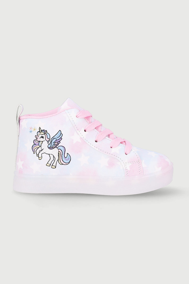 Pre-Girls Unicorn Light Up Hitop Sneaker - Multi