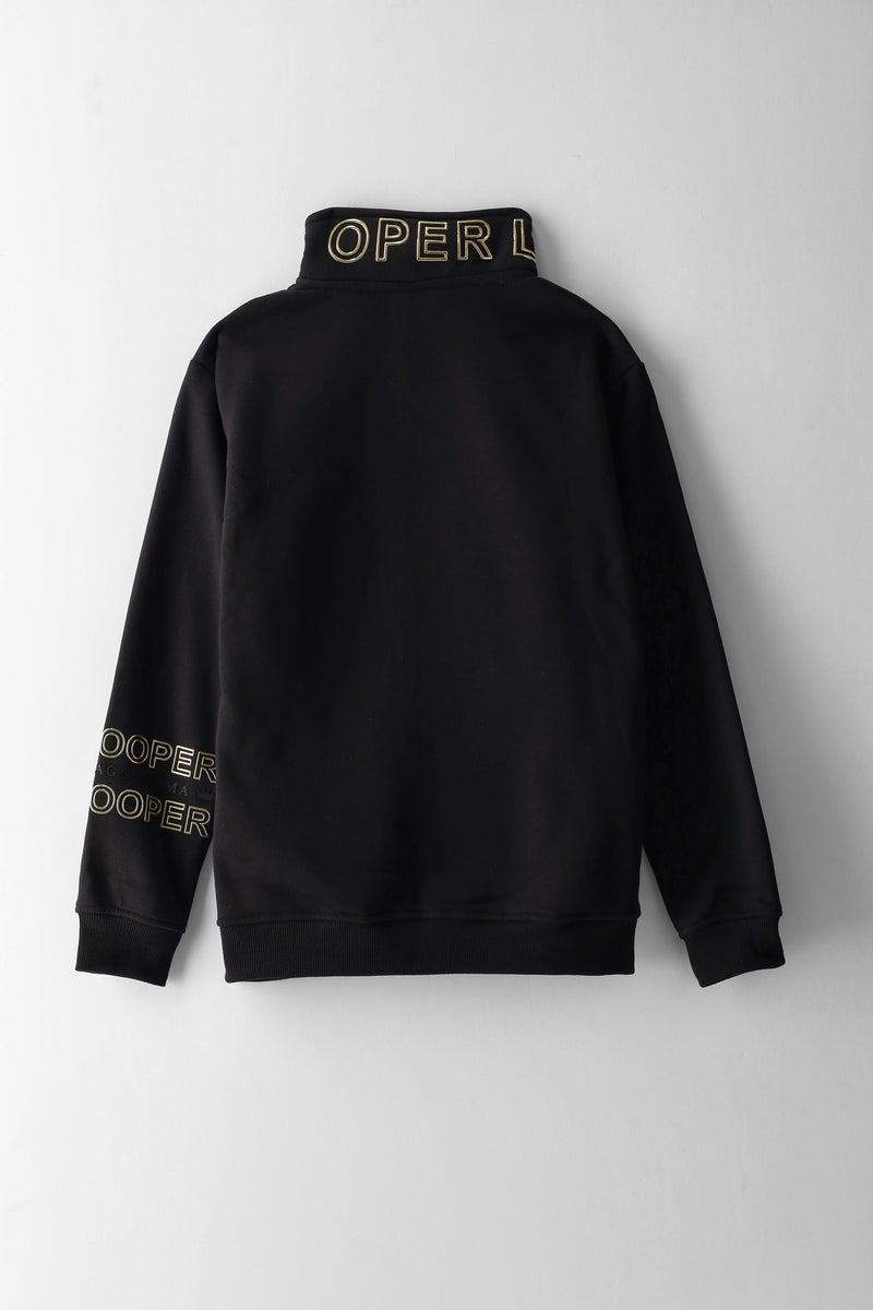 Boys Nkosi Fleece Zip Through Jacket - Black