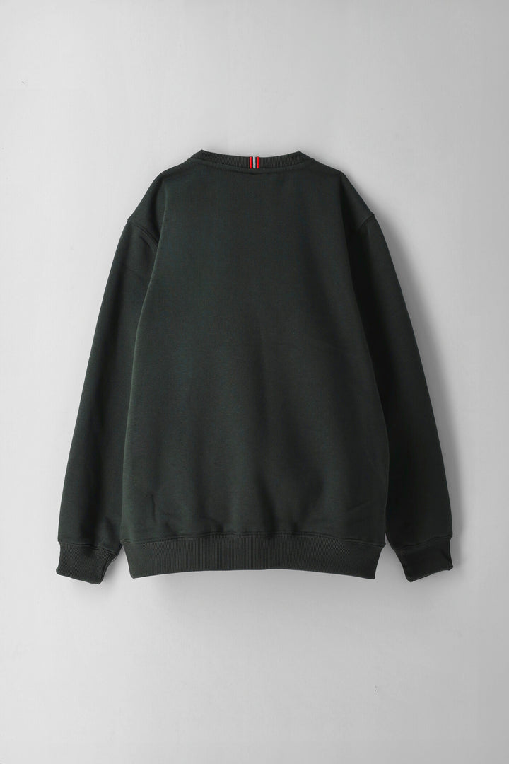 Leon Fleece Crew Top - Olive