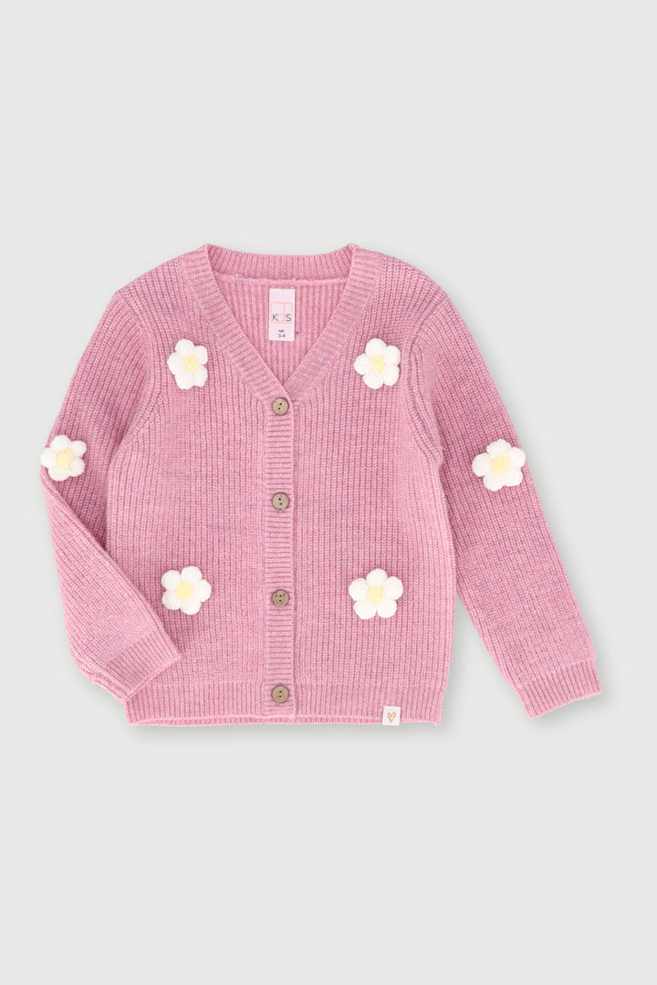 Pre-Girls Base Flower Jersey - Pink