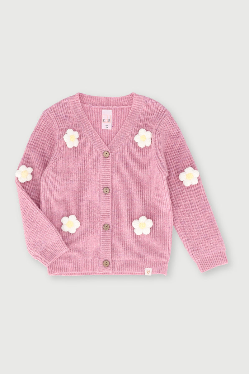 Pre-Girls Base Flower Jersey - Pink