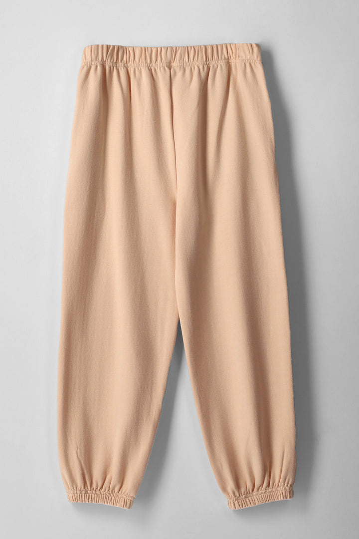 Girls Fleece Jogger - Apricot