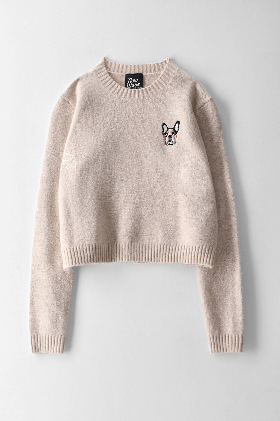 Girls Embroidered Pullover - Oatmeal