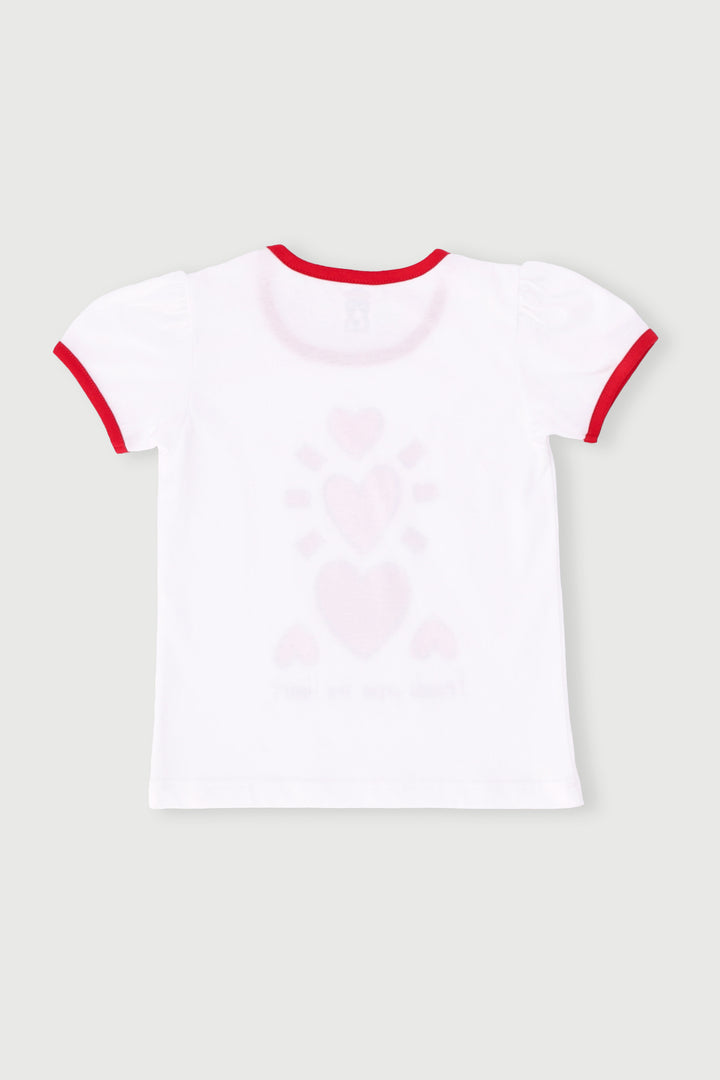 Pre-Girls Valentines Tee -White