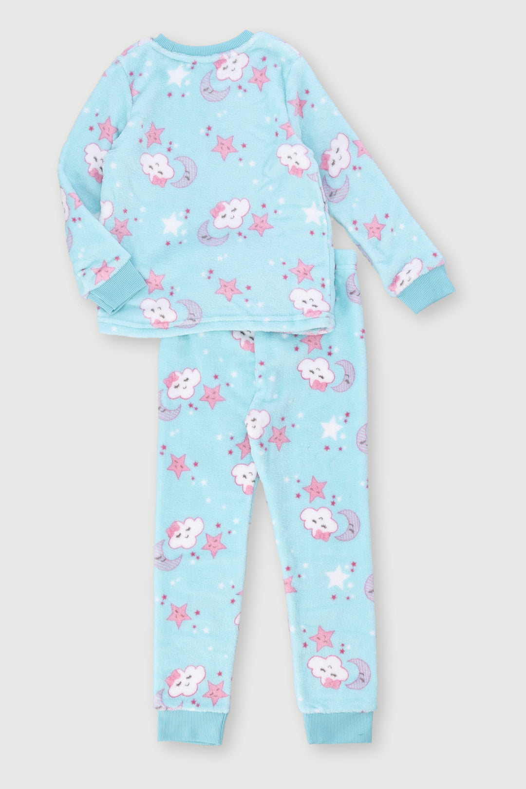 Pre-Girls Clouds Stars Sleep Set - Aqua
