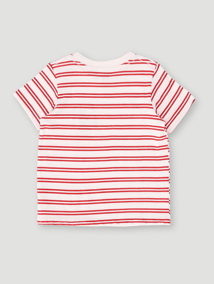 Baby Boys Jolly Mariner Stripe Knit Tee - Red