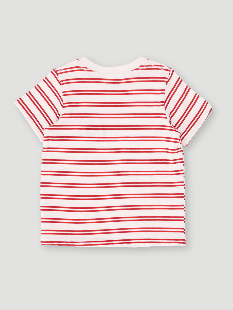 Baby Boys Jolly Mariner Stripe Knit Tee - Red