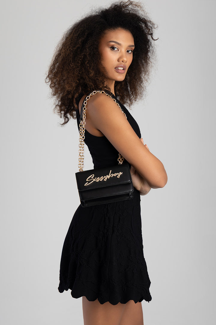Structured Crossbody Bag - Black