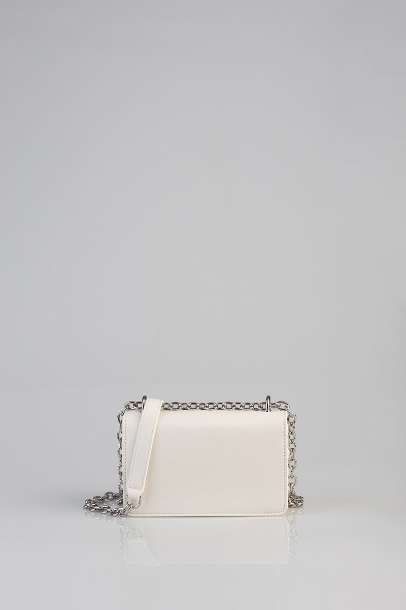 Structured Crossbody Bag - White