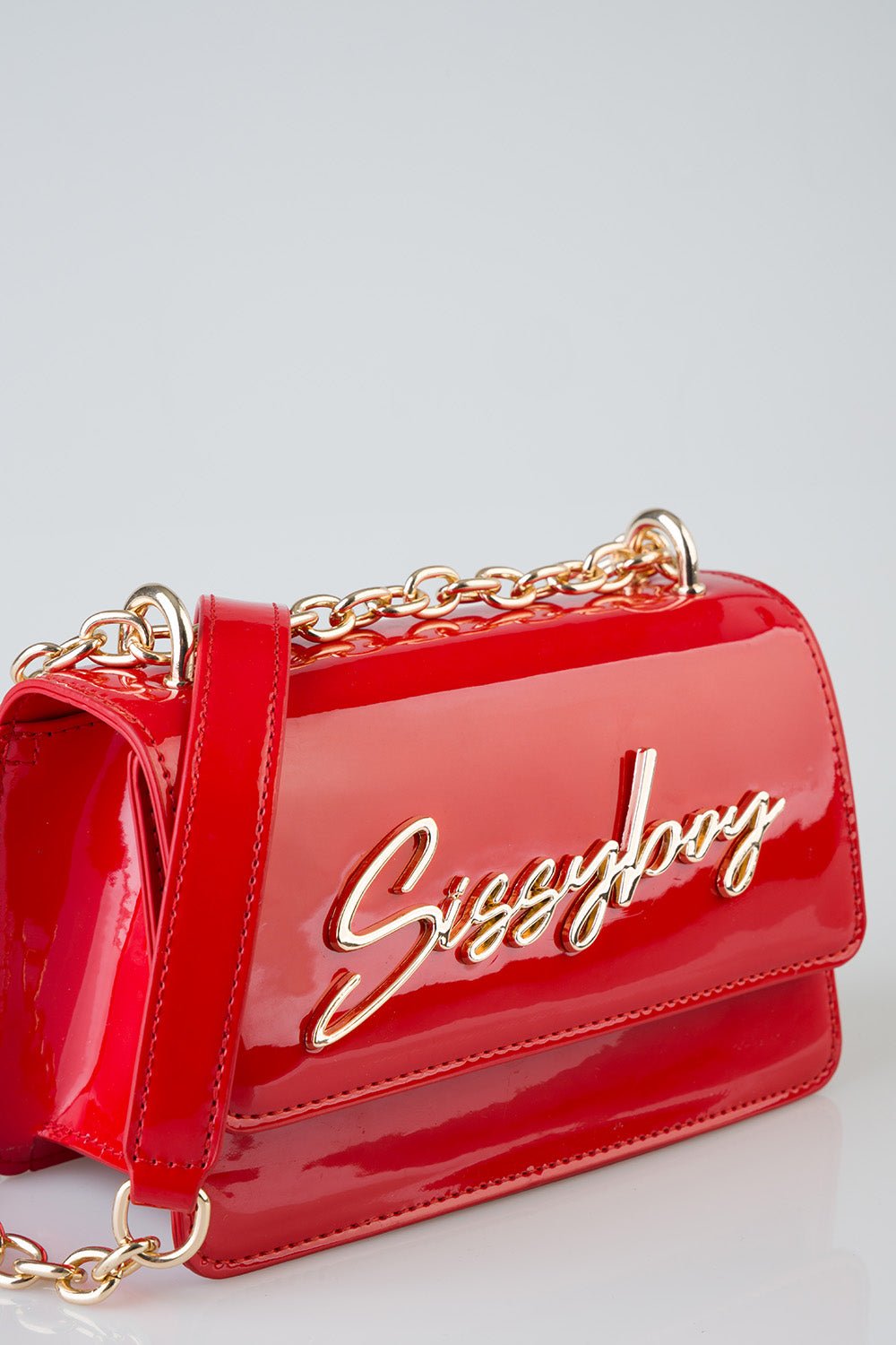 Structured Crossbody Bag - Red