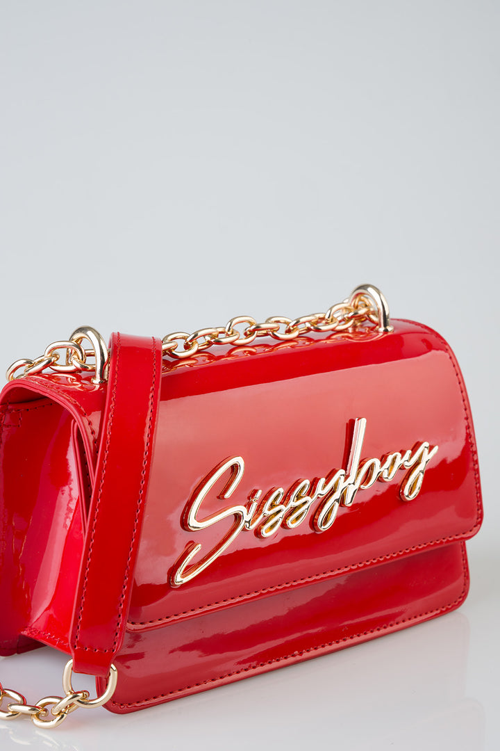 Structured Crossbody Bag - Red