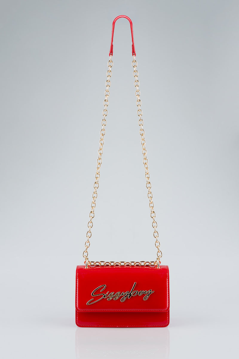 Structured Crossbody Bag - Red