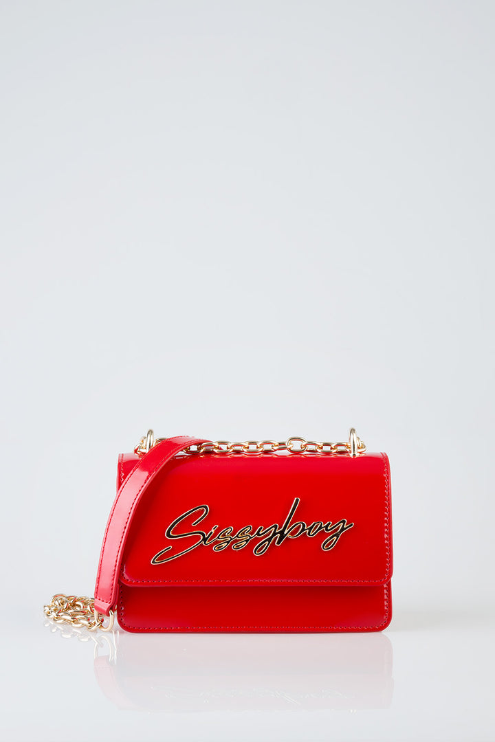 Structured Crossbody Bag - Red