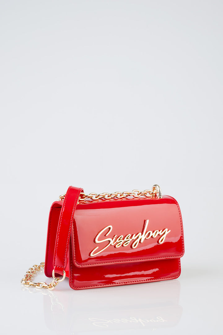 Structured Crossbody Bag - Red