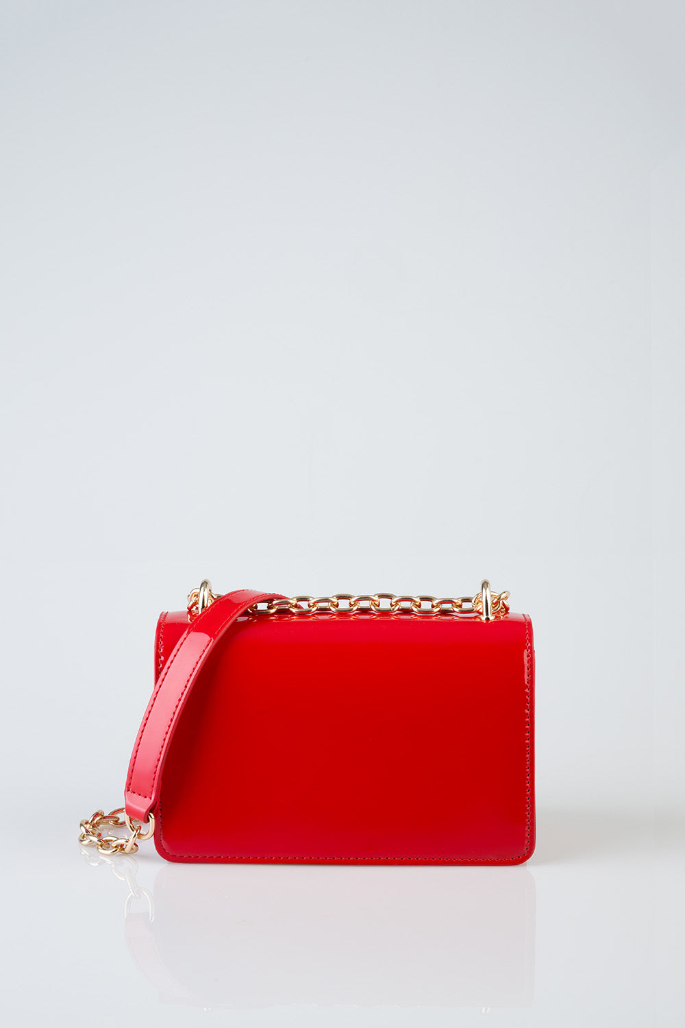 Structured Crossbody Bag - Red