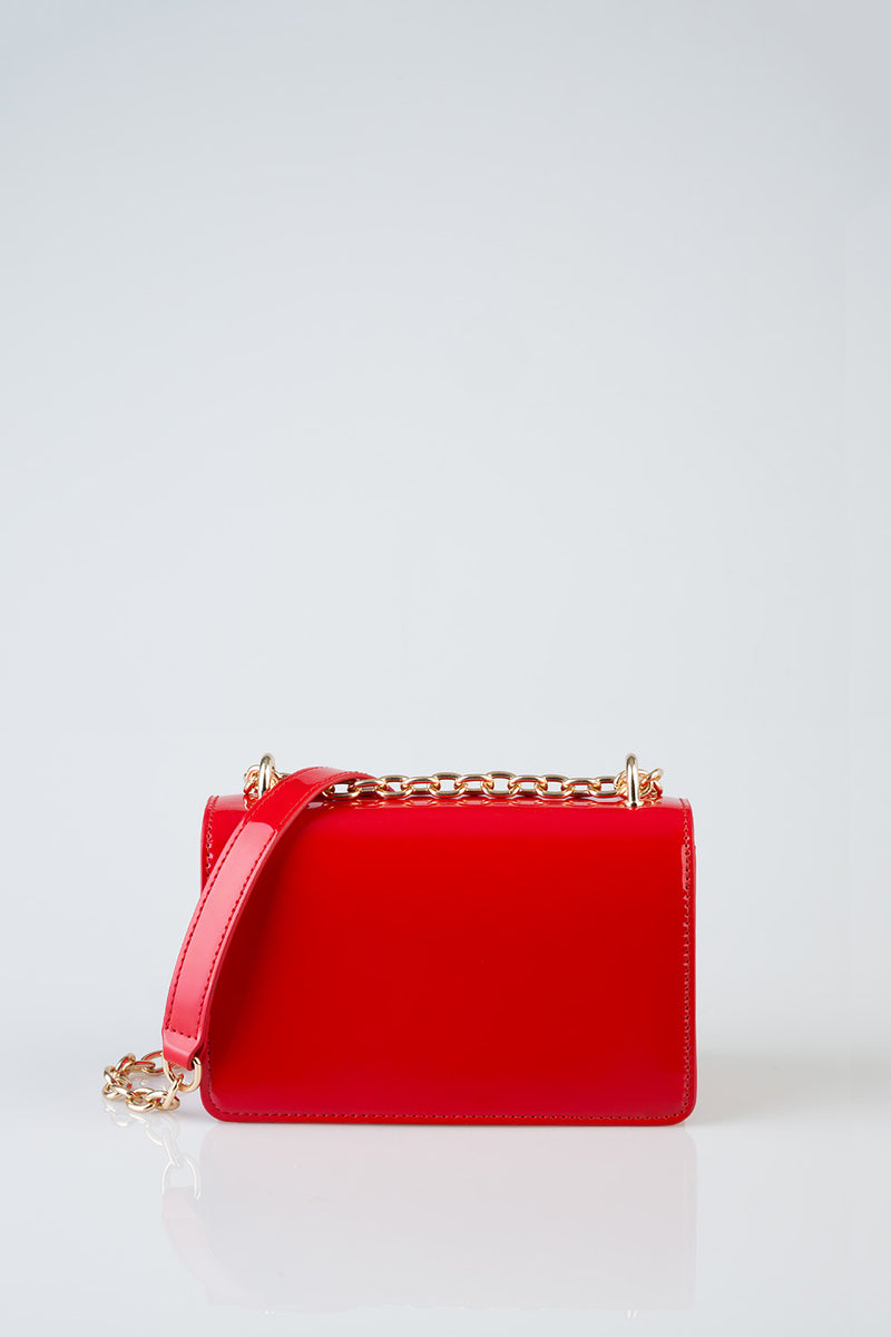 Structured Crossbody Bag - Red