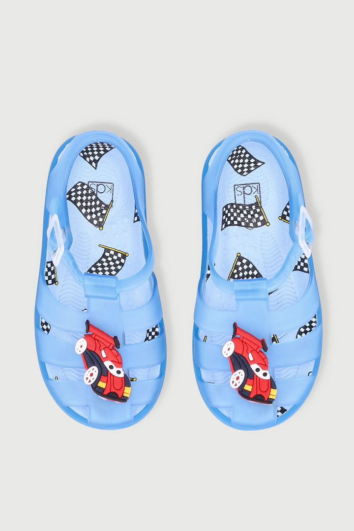 Pre-Boys Racer Jelly Sandal - Blue