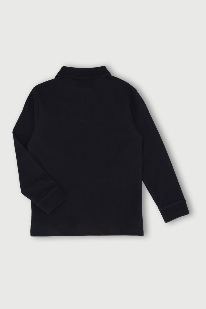 Pre-Boys Long Sleeve Golfer - Black