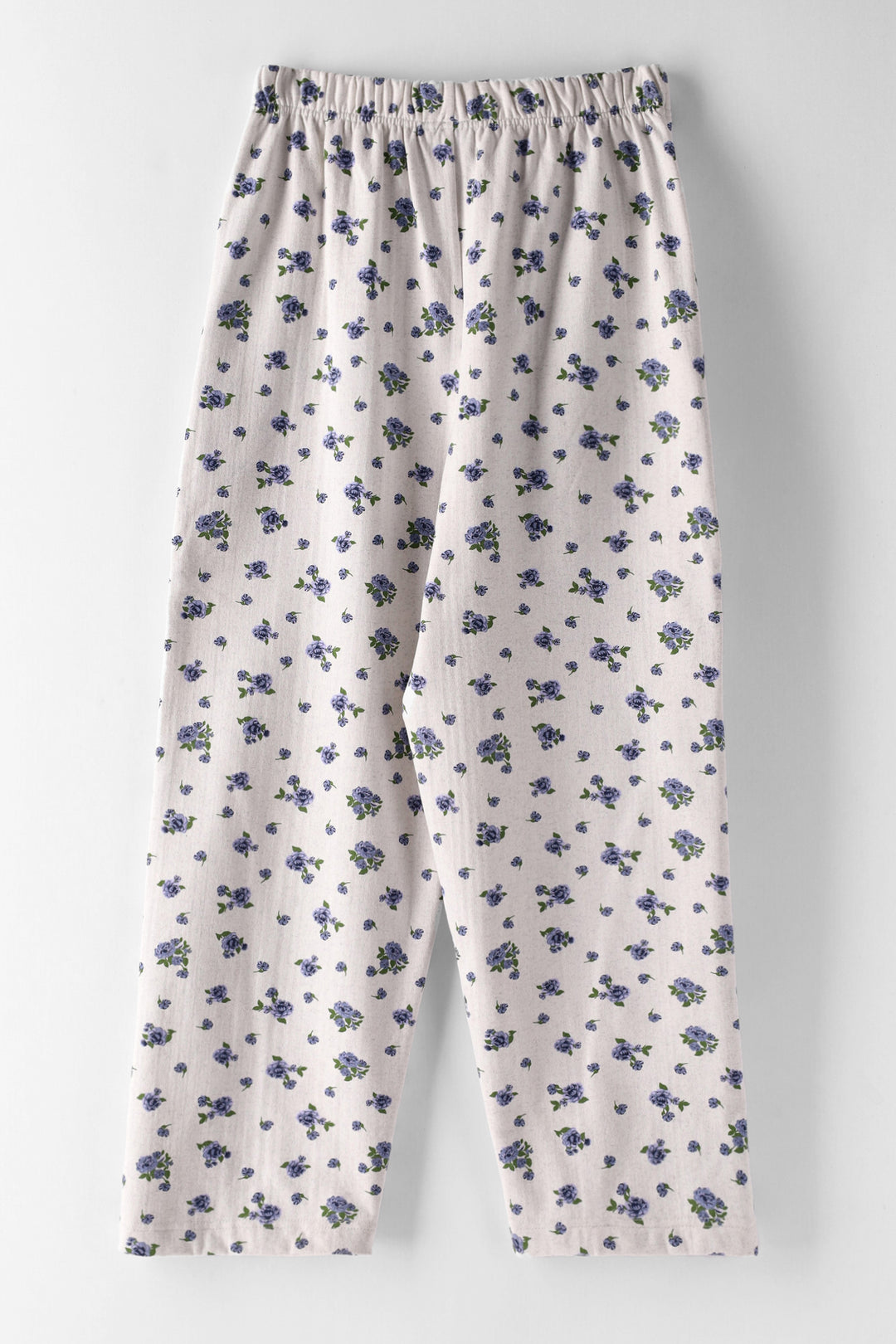 Girls Micro Floral Baggy Straight Leg Trackpant - Grey Melange