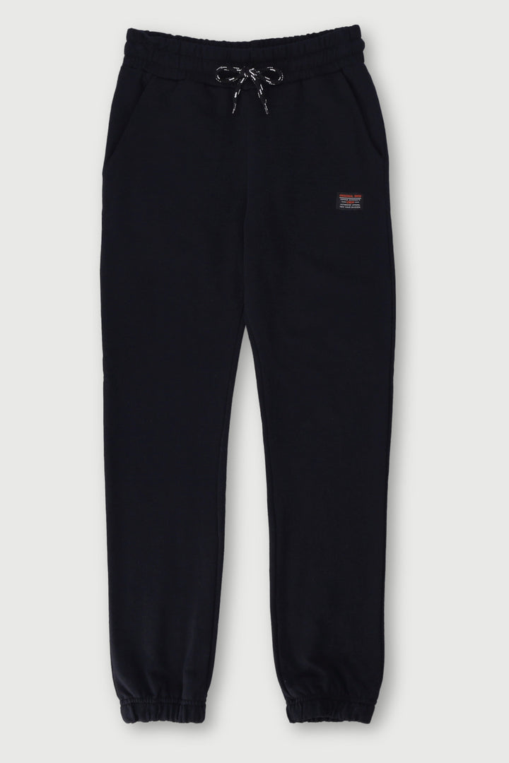 Boys Unbrushed Fleece Jogger - Black