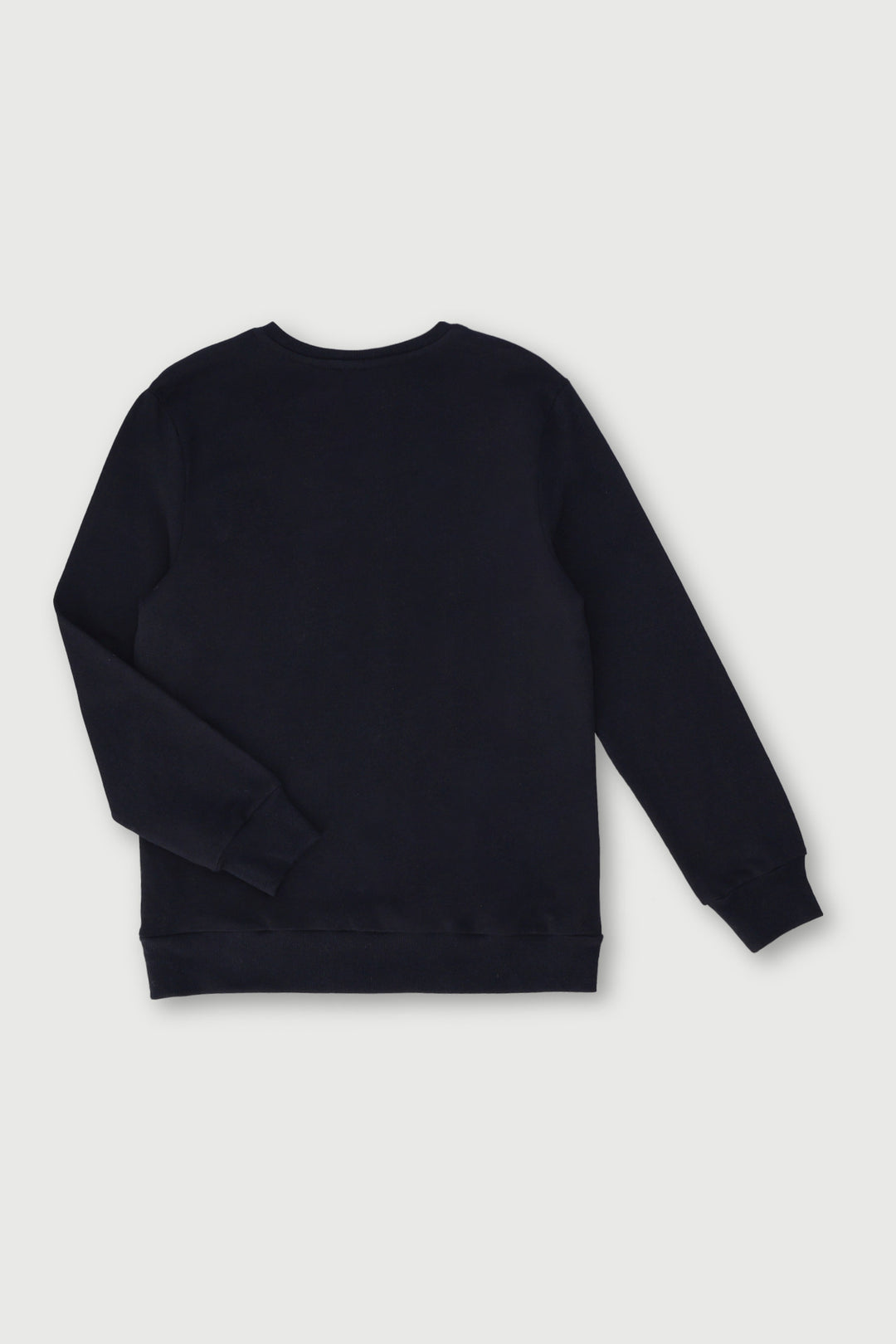 Boys Unbrushed Fleece Crew Top - Black