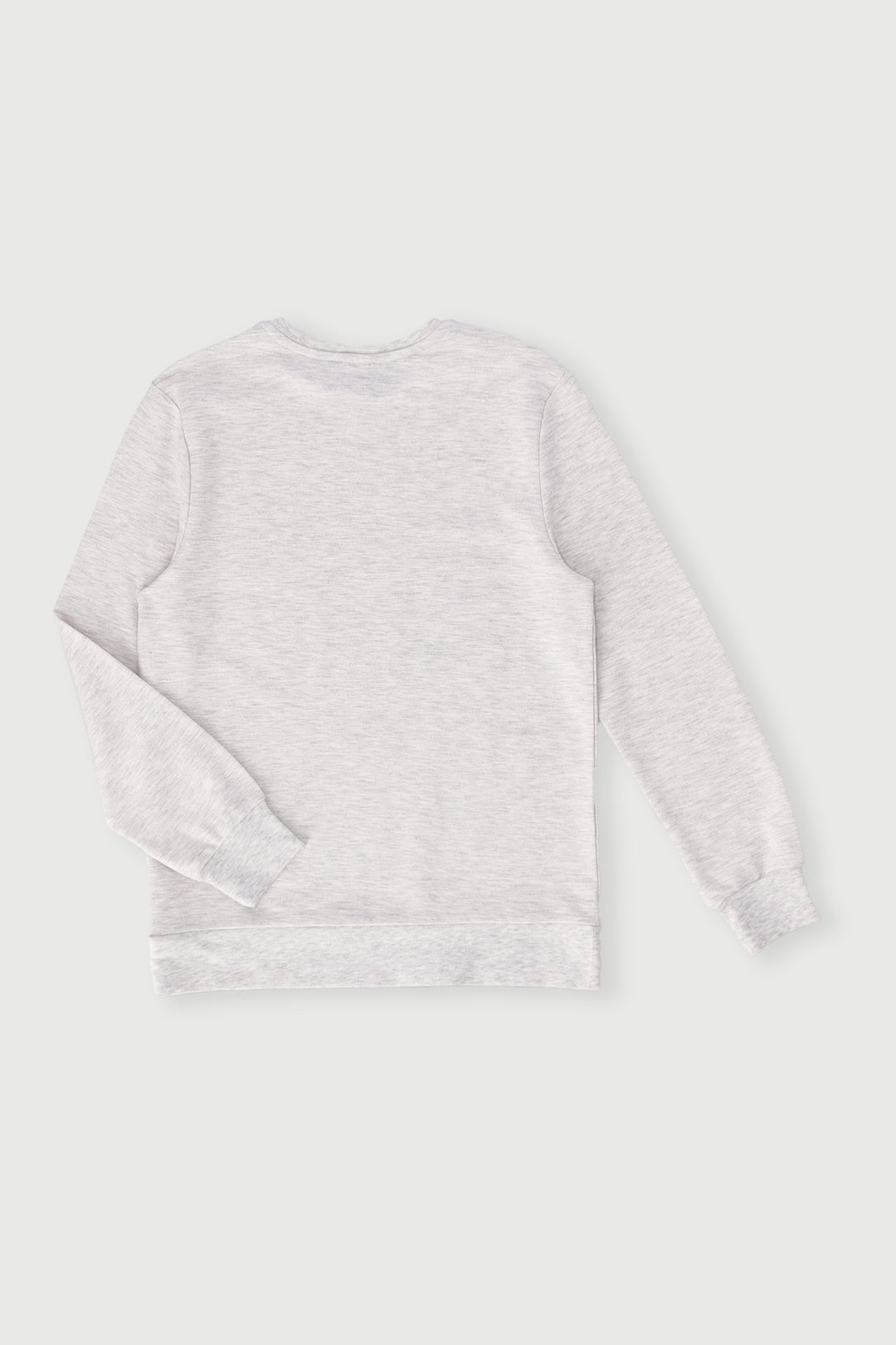 Boys Unbrushed Fleece Crew Top - Natural