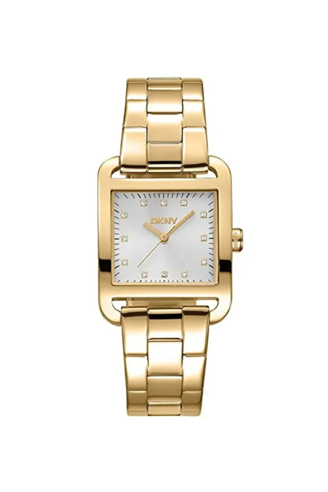 Iconic Square Gold Case & Silver Dial With Gold Bracelet Watch