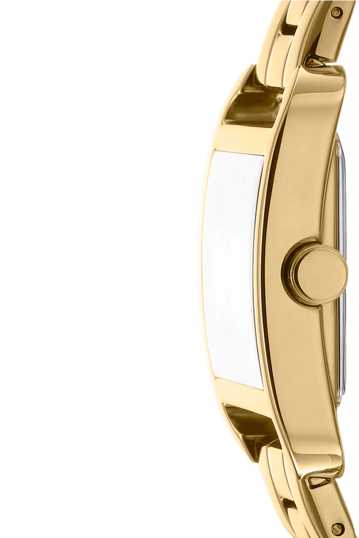Iconic Square Gold Case & Silver Dial With Gold Bracelet Watch