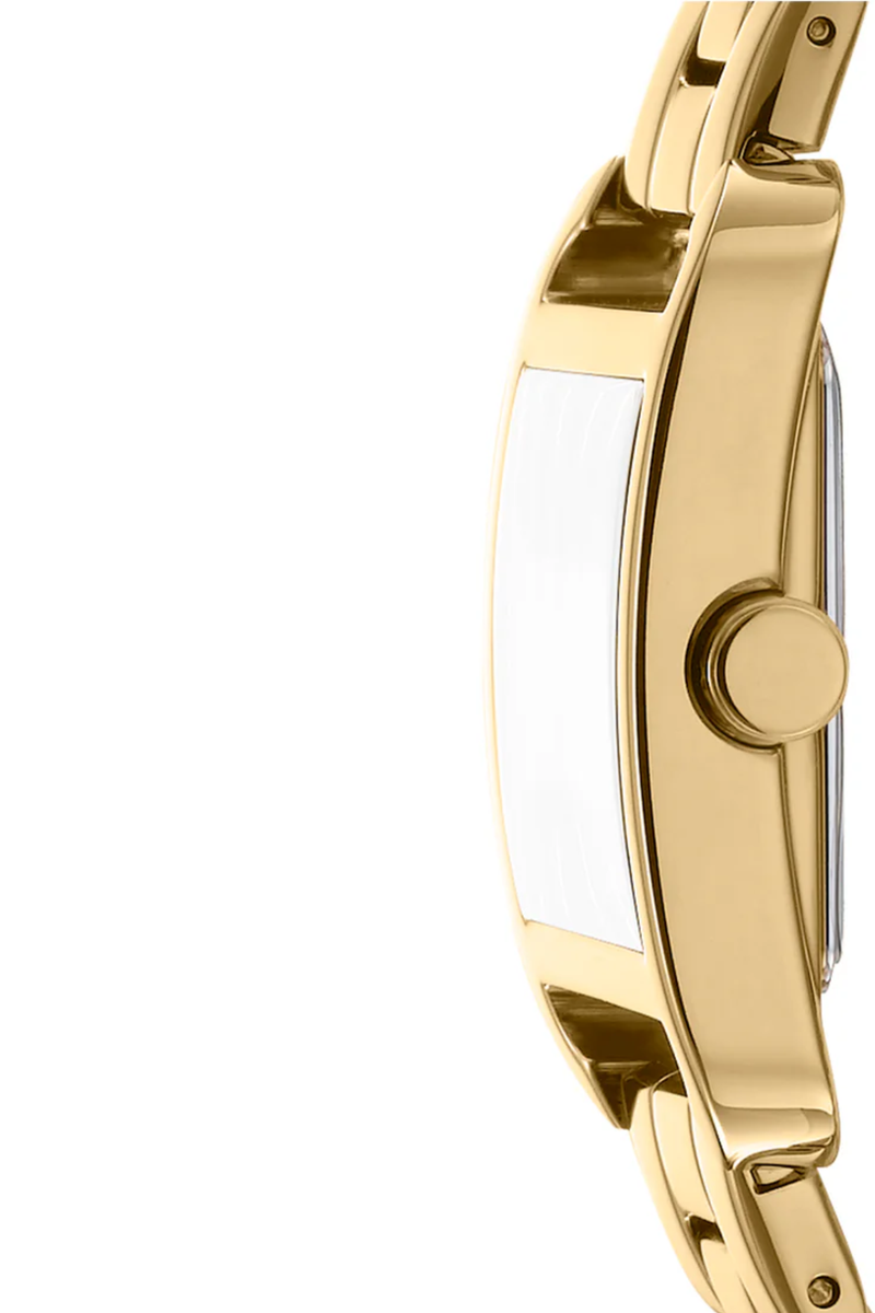 Iconic Square Gold Case & Silver Dial With Gold Bracelet Watch