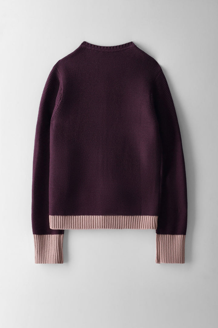 Girls Audrey Knitted Cardigan - Plum
