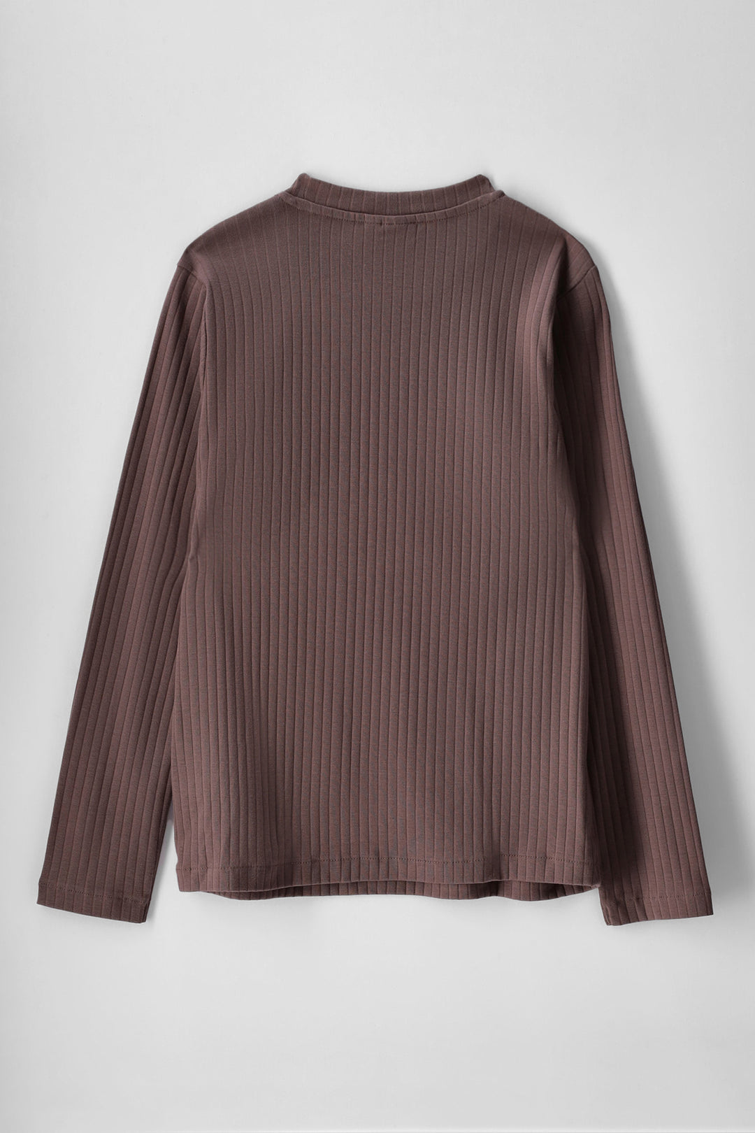 Girls Tessa Rib Long Sleeve Tee - Taupe