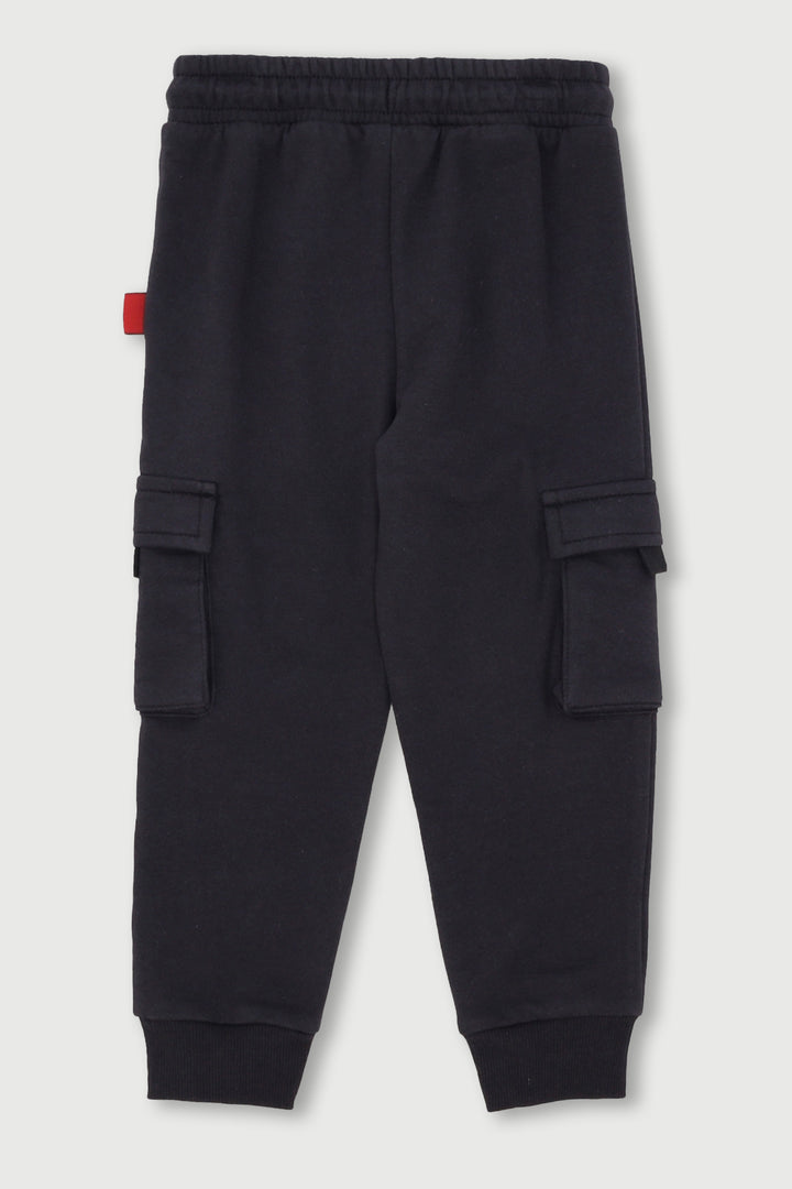 Pre- Boys V Day Cargo Pocket Spiderman Jogger - Black
