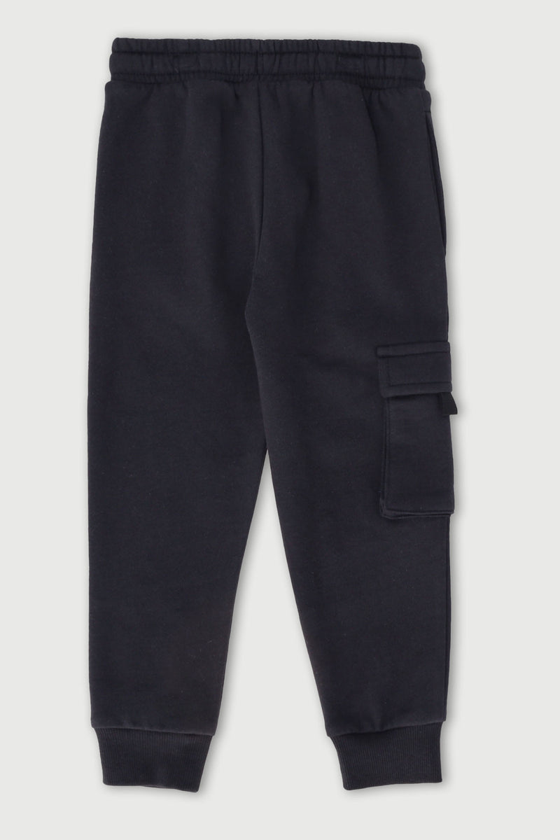 Pre-Boys Cargo Print Jogger - Black