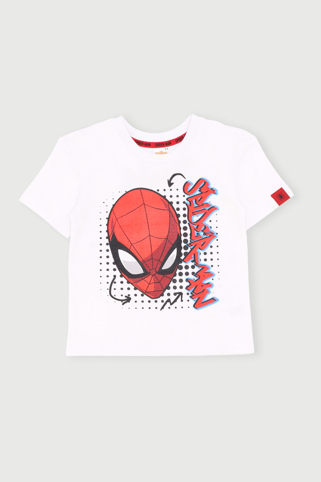 Pre- Boys Short Sleeve Valentines Day Spiderman Tee - White