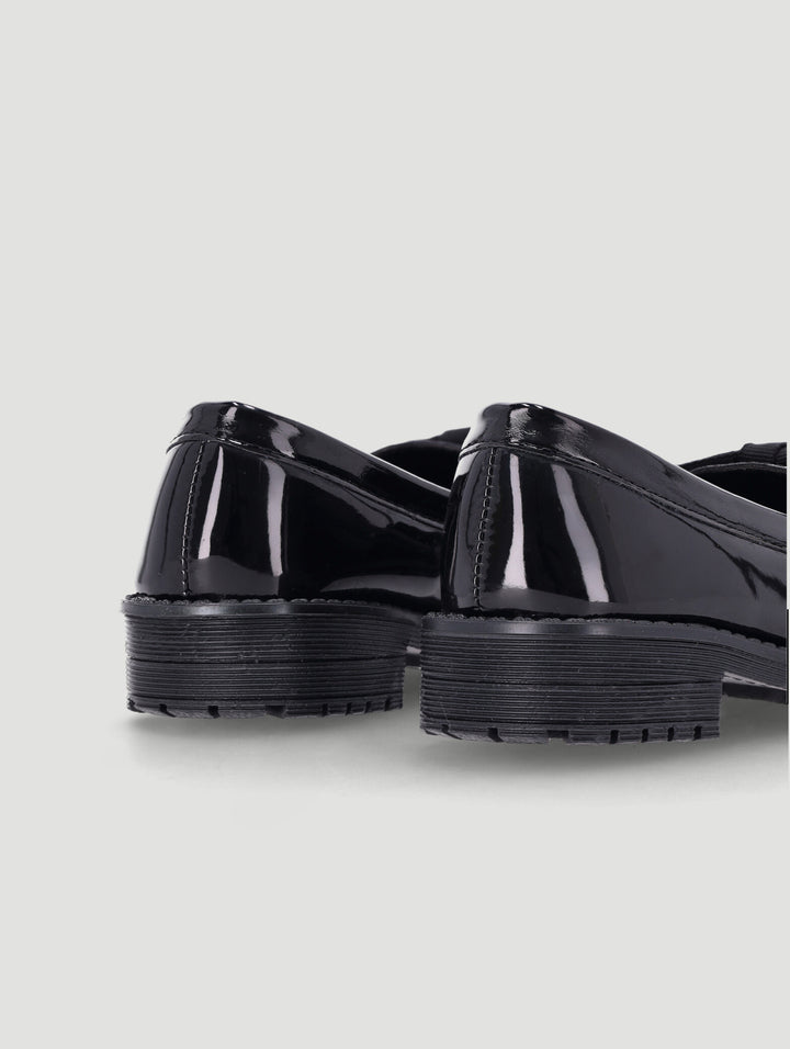 Pre-Girls Pre-Girls Bow Penny Moccasin Shoe - Black