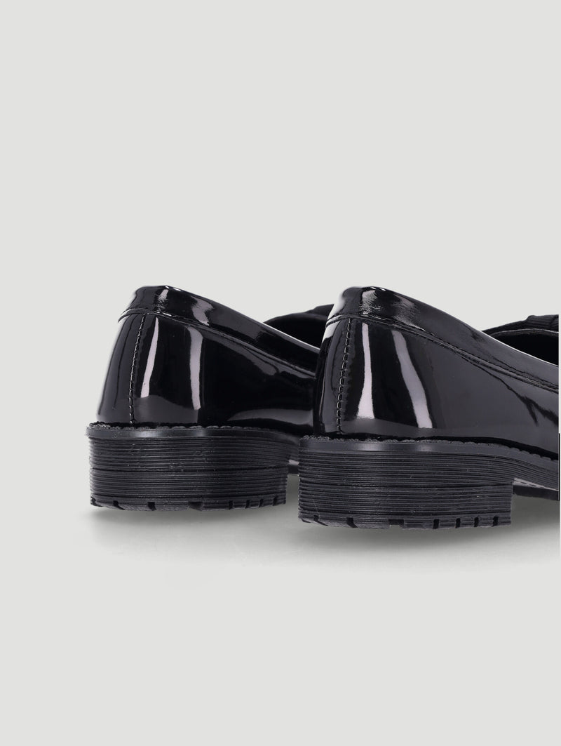 Pre-Girls Pre-Girls Bow Penny Moccasin Shoe - Black