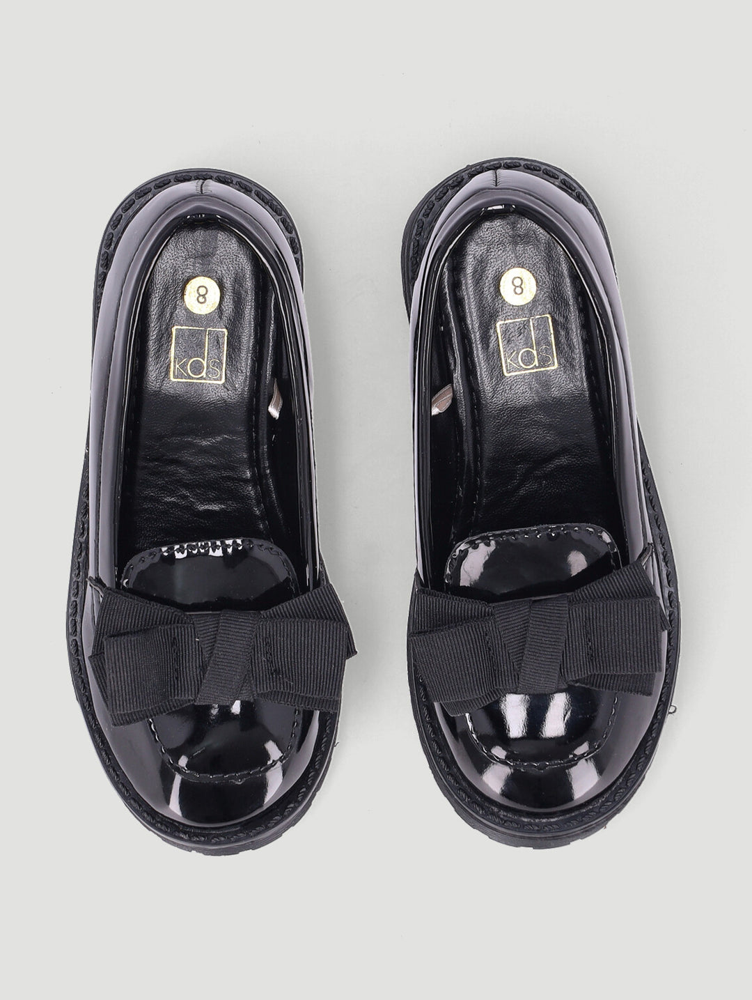 Pre-Girls Pre-Girls Bow Penny Moccasin Shoe - Black
