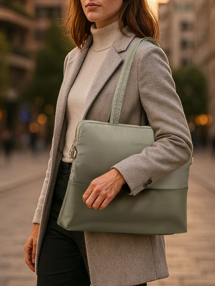 Gwen 15.6" Laptop Bag - Moss Green