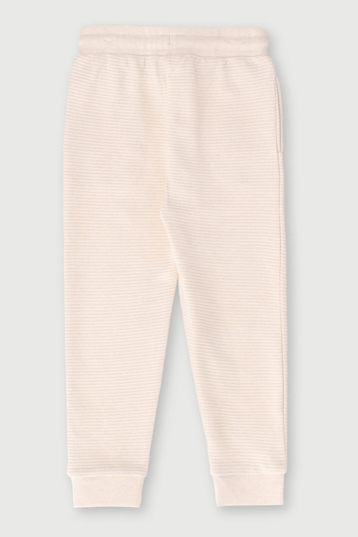 Pre-Boys NY Embellished Tetured Jogger - Ecru