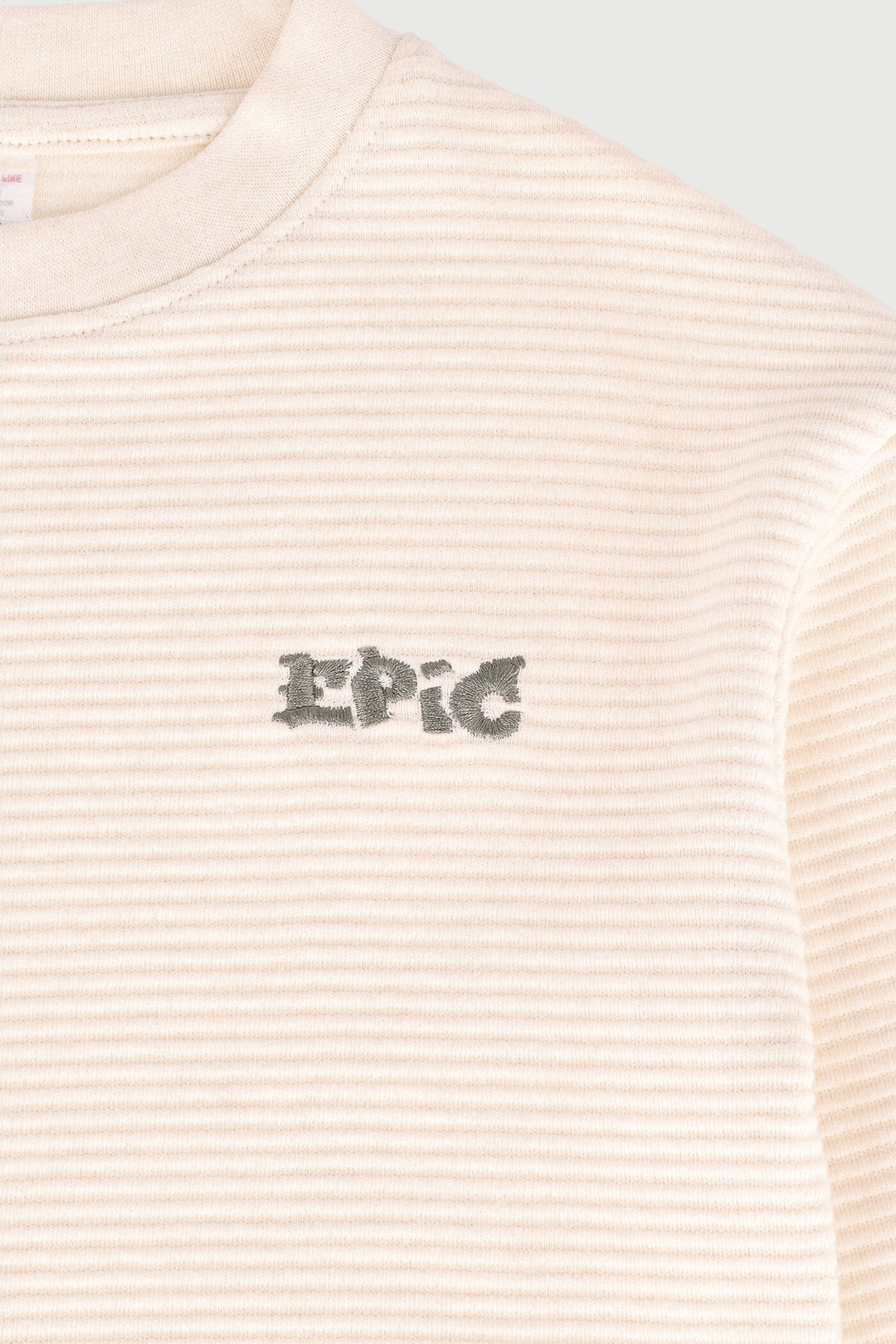 Pre-Boys NY Embellished Tetured Crew Sweater - Ecru