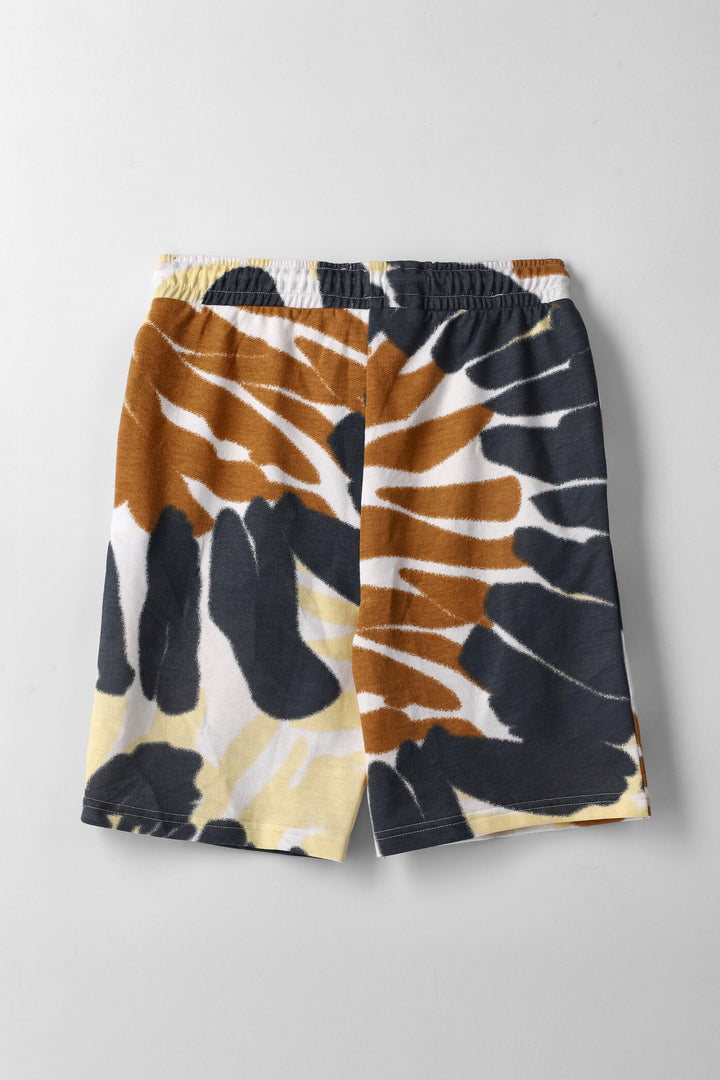Boys Tie Dye Fleece Short - Multi