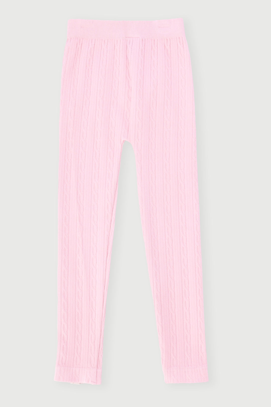 Pre-Girls Cable Knit Pants - Pink