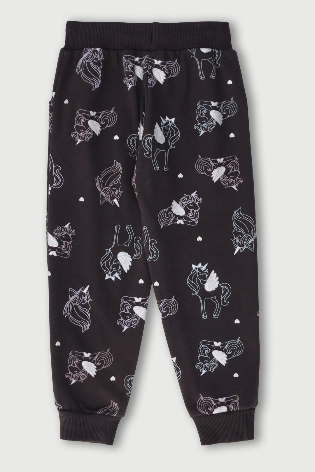 Pre-Girls Unicorn Jogger - Charcoal