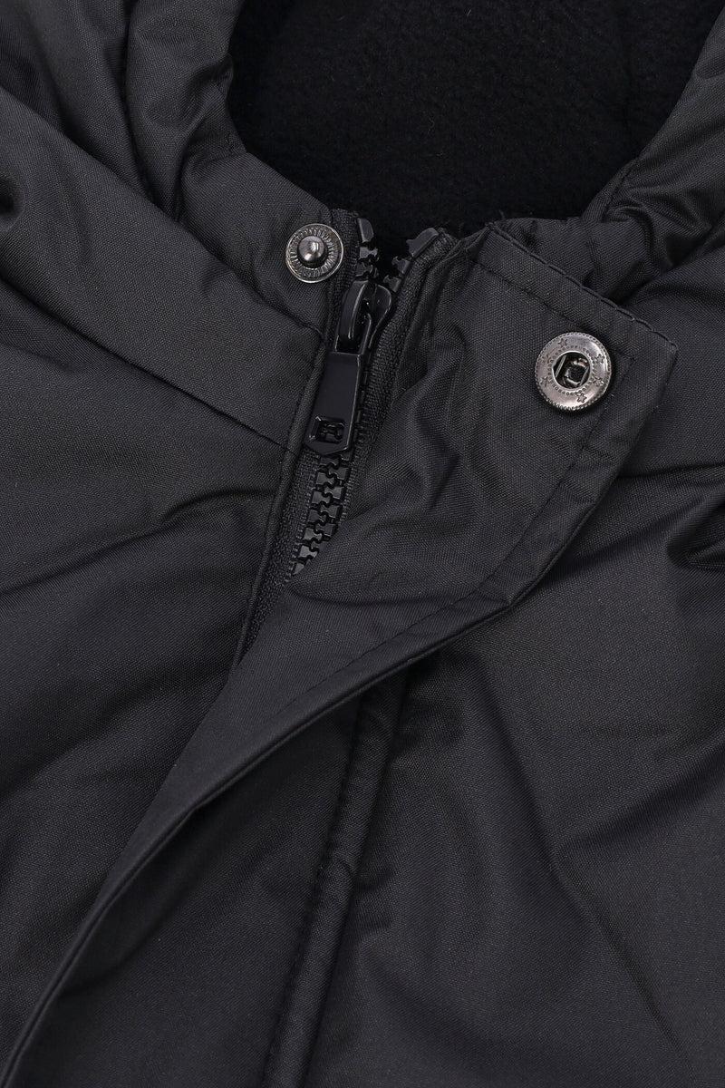 Pre-Boys Longer Length Parka Jacket - Black