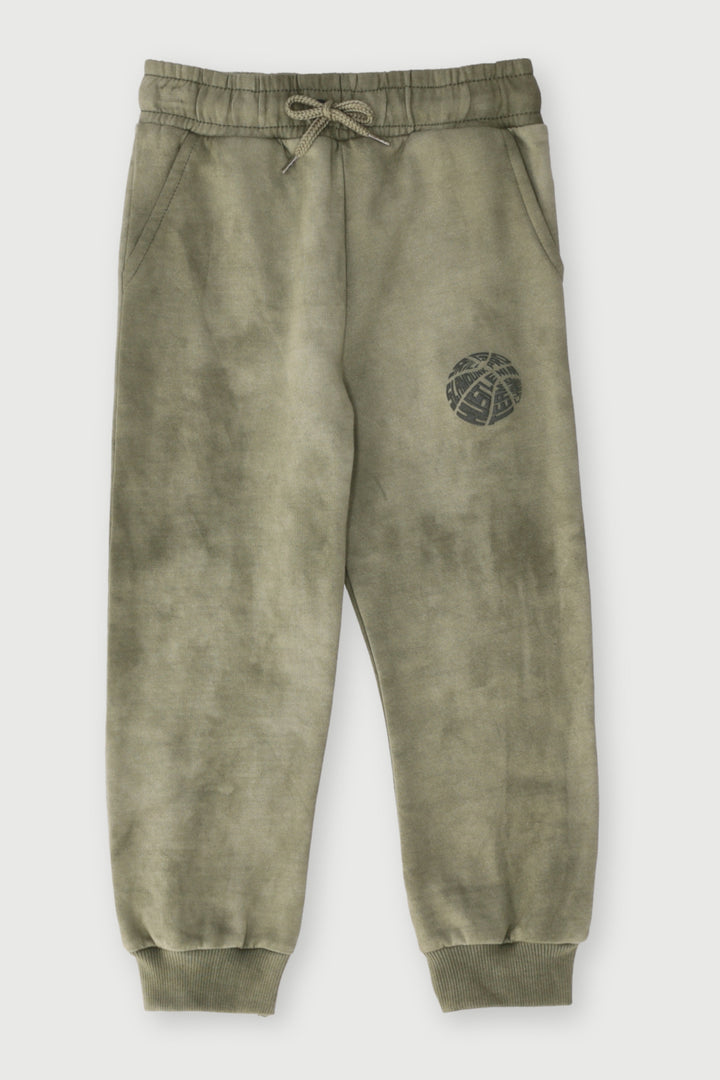 Pre-Boys Tie Dye Joggers  - Olive